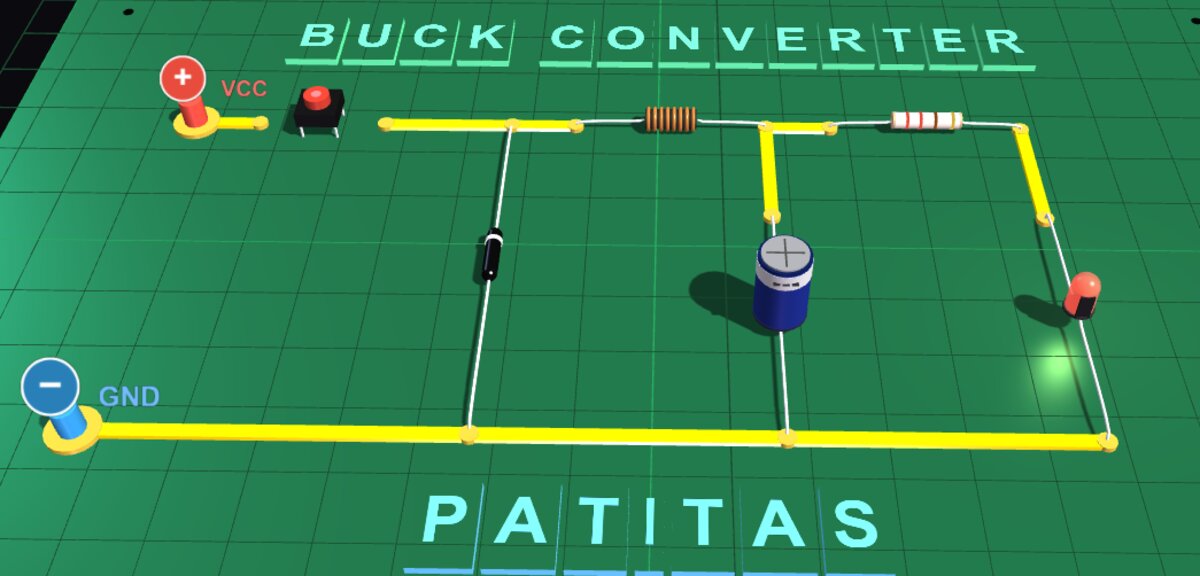 El circuito armado en una protoboard real
