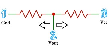 Potenciómetro como divisor de tensión