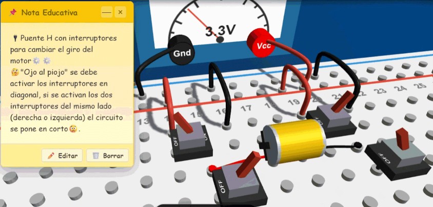 Simulación Puente H Interruptores